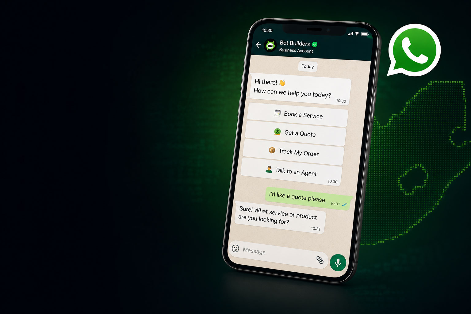 WhatsApp chatbot for business automation in South Africa