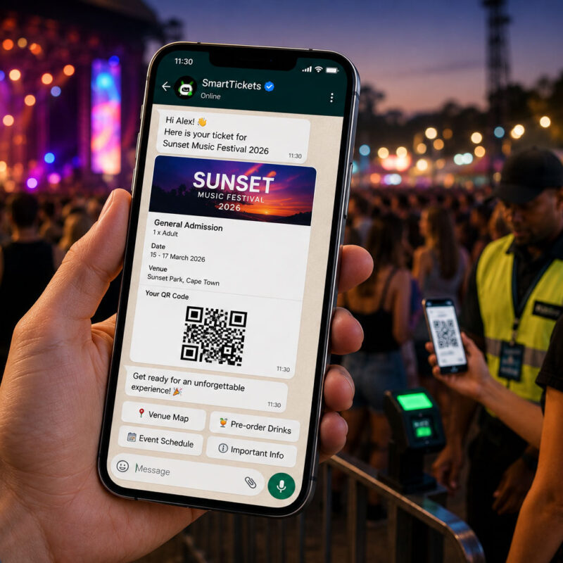 Image related to why every event needs a whatsapp ticketing system in 2026whatsapp chatbot vs mobile app: which is better