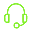 Icon representing customer support automation via WhatsApp chatbot